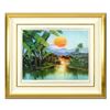 Image 1 : H. Leung, "Maia Sunset" Framed Limited Edition, Numbered 130/400 and Hand Signed with Letter of Auth