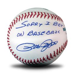  Pete Rose, Sorry Ball  This Baseball is Autographed by Pete Rose and Inscribed,  Sorry I bet on Bas