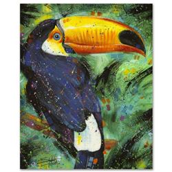 "Toucan" Limited Edition Giclee on Canvas by Stephen Fishwick, Numbered and Signed. This piece comes