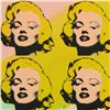 Image 2 : Steve Kaufman (1960-2010), "4 Marilyn Monroes" Hand Painted Limited Edition Silkscreen on Canvas, Nu