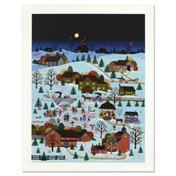 Jane Wooster-Scott, "Skater's Moon At Soda Spring" Limited Edition Serigraph, Numbered and Hand Sign