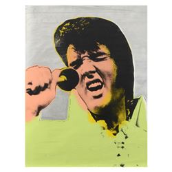 Steve Kaufman (1960-2010),  Elvis Vegas  Hand Painted Limited Edition Silkscreen on Canvas from an H