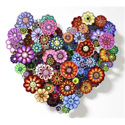 Patricia Govezensky- Original Painting on Cutout Steel "Hommage to Takashi"