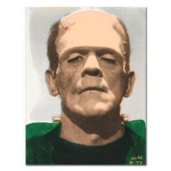 Ringo, "Frankenstein" One-of-a-Kind Hand-Pulled Silkscreen and Mixed Media Painting on Canvas, Hand 