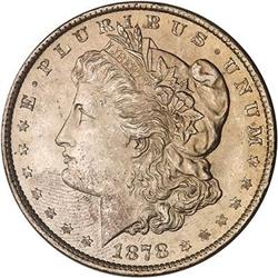 Lot 1 - 1878 Morgan Dollar. 8 tail feathers PCGS MS64