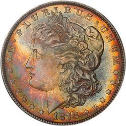 Lot 2 - 1878 Morgan Dollar. 8 tail feathers PCGS MS63