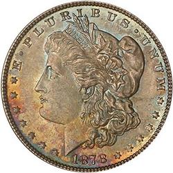 Lot 3 - 1878 Morgan Dollar. 7 TF, reverse of 1878 PCGS MS63