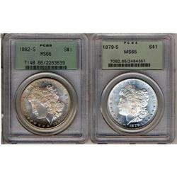 Lot 18 - Lot of Two Mixed Dates Morgan Dollars PCGS Mixed Grades
