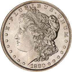 Lot 22 - 1880 Morgan Dollar NGC MS65