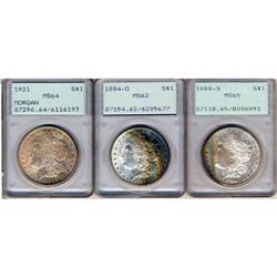 Lot 40 - Lot of Three Mixed Dates Morgan Dollars PCGS Various Gr