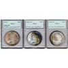 Image 1 : Lot 40 - Lot of Three Mixed Dates Morgan Dollars PCGS Various Gr