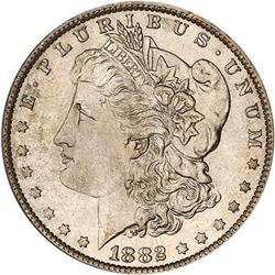Lot 78 - 1882-O Morgan Dollar. O over PCGS MS64