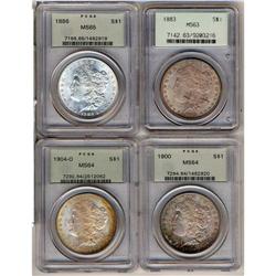 Lot 84 - Lot of Four Various Dates Morgan Dollars PCGS Mixed MS