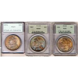 Lot 100 - Lot of Three Mixed Dates Morgan Dollars PCGS