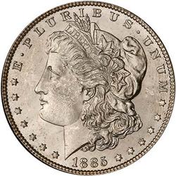 Lot 130 - 1885 Battle Creek Morgan Dollar NGC MS64 Star