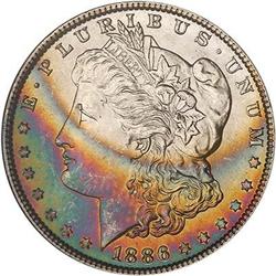 Lot 186 - 1886 Morgan Dollar NGC MS65