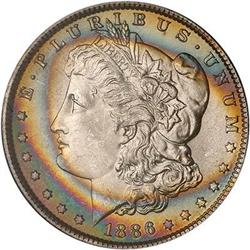 Lot 187 - 1886 Battle Creek Morgan Dollar NGC MS64 Star