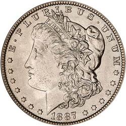 Lot 243 - 1887 Morgan Dollar NGC MS67