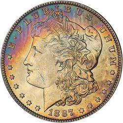 Lot 250 - 1887 Morgan Dollar NGC MS65