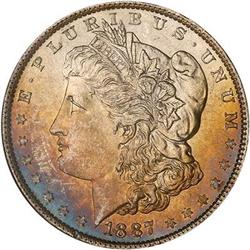 Lot 251 - 1887 Morgan Dollar NGC MS65
