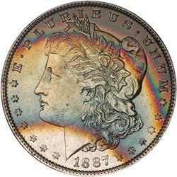 Lot 254 - 1887 Morgan Dollar NGC MS65