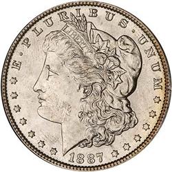 Lot 256 - 1887 Morgan Dollar NGC MS65