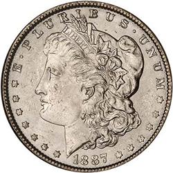 Lot 282 - 1887 Morgan Dollar NGC MS63