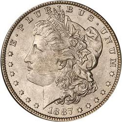 Lot 285 - 1887 Morgan Dollar NGC MS63