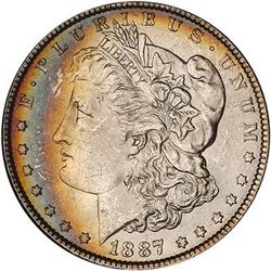 Lot 288 - 1887 Morgan Dollar NGC MS63
