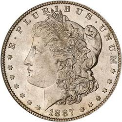 Lot 326 - 1887 Morgan Dollar. 7 over 6 PCGS MS63