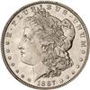 Lot 329 - 1887 Morgan Dollar. 7 over 6 PCGS MS62