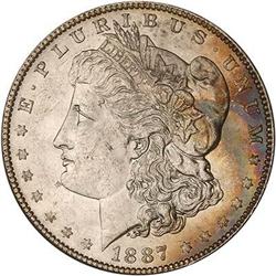 Lot 331 - 1887 Morgan Dollar. 7 over 6 PCGS MS61