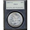 Image 3 : Lot 333 - 1887 Morgan Dollar. 7 over 6 PCGS MS60