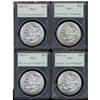 Lot 341 - Lot of Four 1887 Morgan Dollars. 7 over 6 PCGS MS61