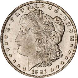 Lot 369 - 1891-CC Morgan Dollar ICG MS65
