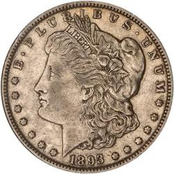 Lot 374 - 1893 Morgan Dollar NGC AU53