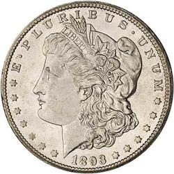Lot 375 - 1893-CC Morgan Dollar PCGS MS63