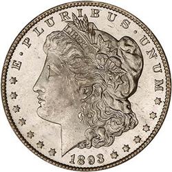 Lot 376 - 1893-CC Morgan Dollar PCGS MS63