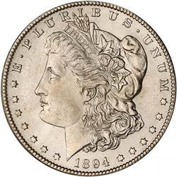 Lot 380 - 1894-S Morgan Dollar PCGS MS65