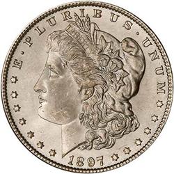 Lot 390 - 1897 Morgan Dollar PCGS MS66