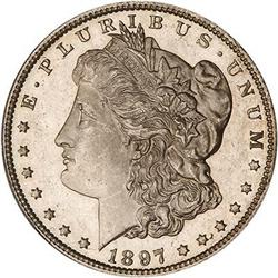 Lot 391 - 1897 Morgan Dollar PCGS MS65 DMPL