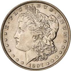 Lot 392 - 1897-O Morgan Dollar PCGS MS63