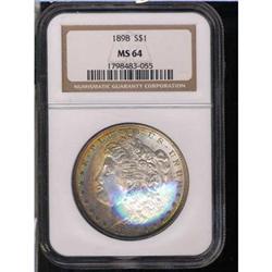 Lot 395 - 1898 Morgan Dollar NGC MS64