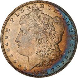 Lot 438 - 1904-O Morgan Dollar PCGS MS65
