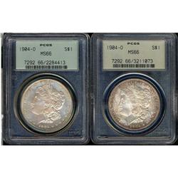 Lot 443 - Lot of Two 1904-O Morgan Dollars PCGS MS66