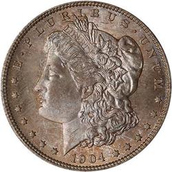 Lot 458 - Lot of Two 1904-O Morgan Dollars PCGS MS65