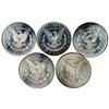 Image 2 : Lot 466 - Lot of 5 Morgan Dollars.