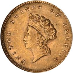 Lot 477 - 1854 Type 2 $1 Gold Indian NGC AU58