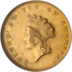 Lot 479 - 1855-D $1 Gold Indian NGC AU58