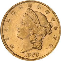 Lot 522 - 1860 $20 Liberty PCGS MS61
